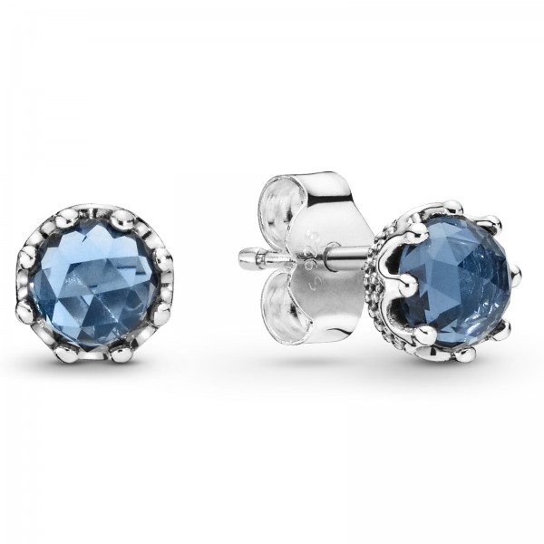 Blue Sparkling Crown PANDORA Ohrstecker 298311NMB