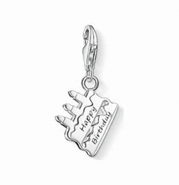 1287-001-12 Anhänger, Torte, Happy Birthday, Silber 925 Thomas Sabo