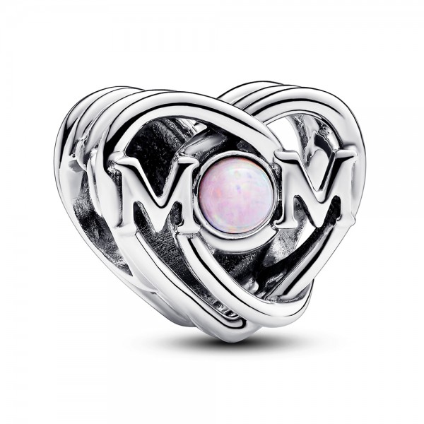 Pandora Offen gearbeitetes Mama &amp; Herz Charm 793233C01