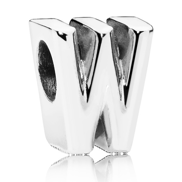 PANDORA Buchstabe Letter W silver charm 797477