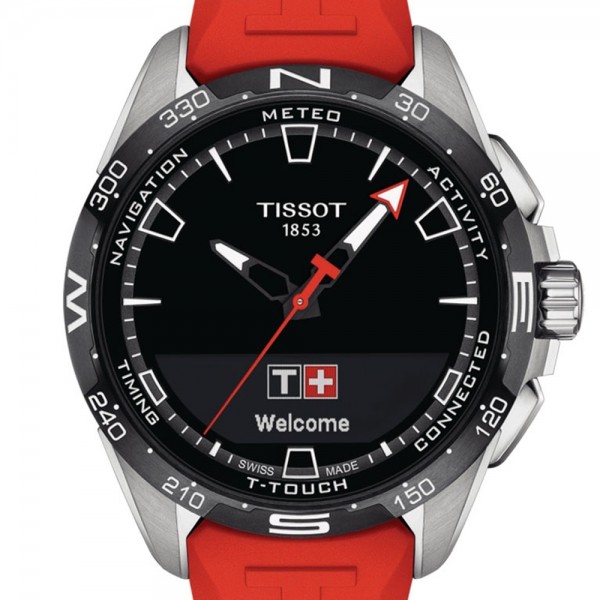 Tissot T-Touch Solar Connect Titanium Rotes Katuschukband T1214204705101