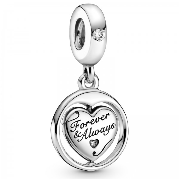 Drehender Forever &amp; Always Seelenverwandter PANDORA Charm-Anhänger 799266C01