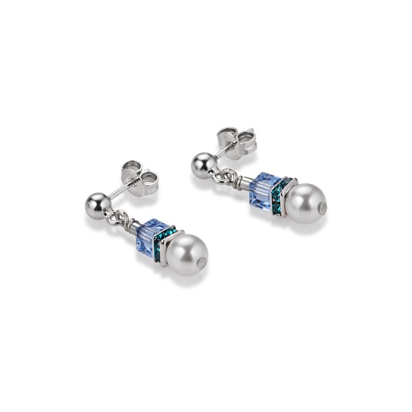 Coeur De Lion Ohrstecker Swarovski® Kristall &amp; Crystal Pearls frontline blau 4815210700