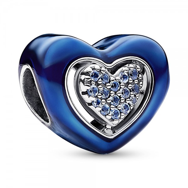 Blaues Drehbares Herz PANDORA Charm 792750C01