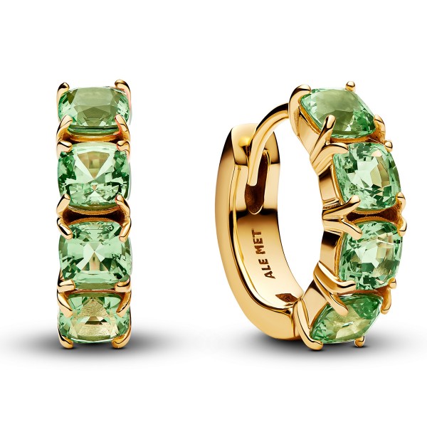PANDORA Shine Grüne Creolen-Ohrringe 263851C01