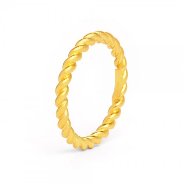 Florenza Ring mit 925er Sterlingsilber und 24 Karat Goldplattierung 53152506-56
