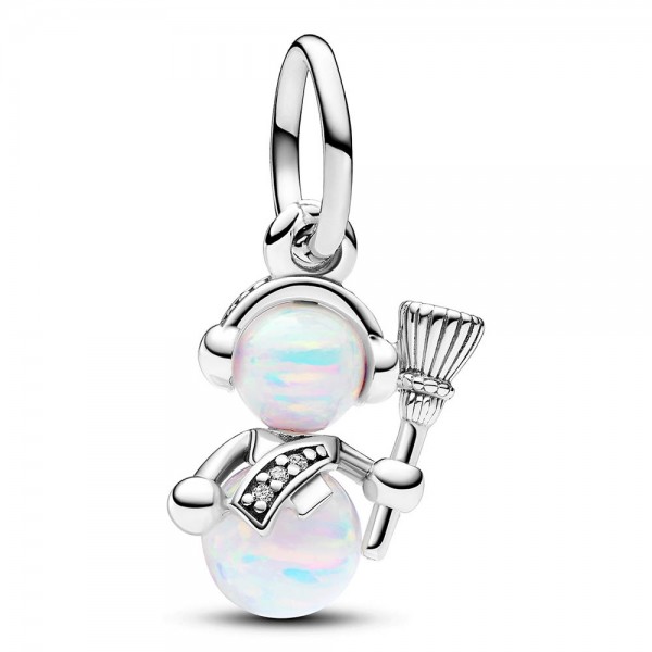 Schillernder Schneemann PANDORA Charm-Anhänger 792981C01