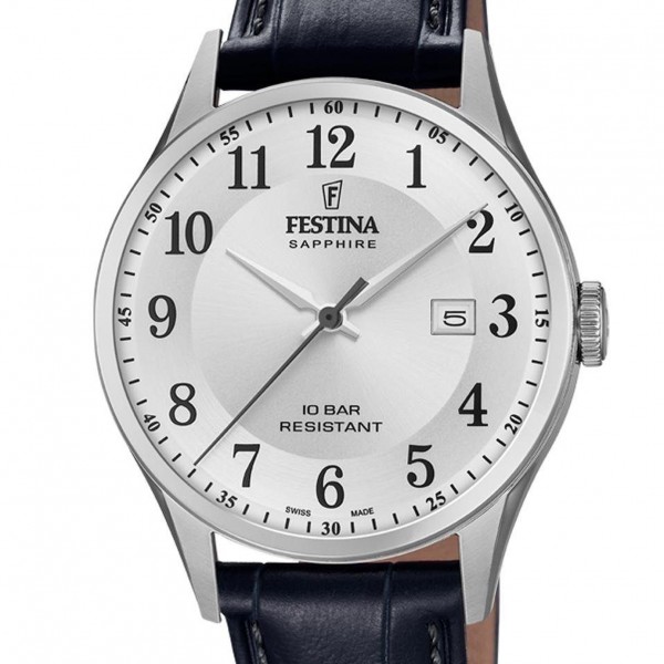 Festina Swiss Made Collection Herrenuhr in Silber F20007/1