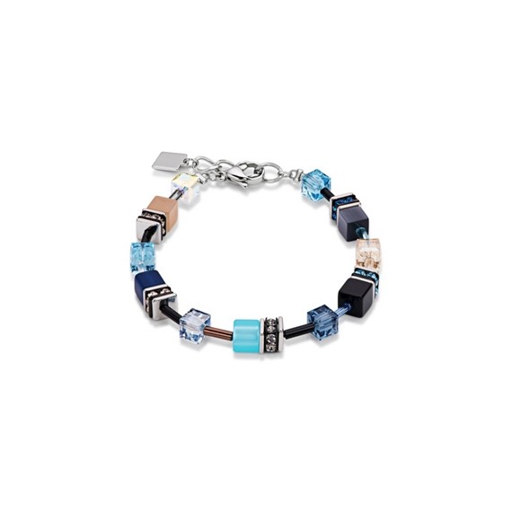 Coeur De Lion Geo Cube Armband blau-beige 2838300710