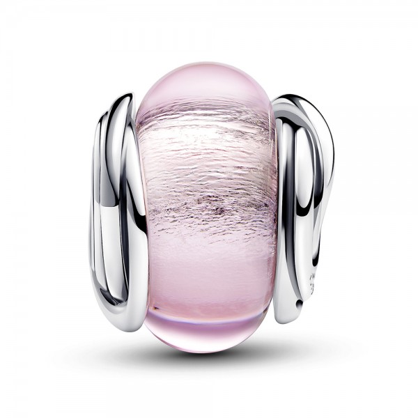 Pandora Umschlungenes Rosafarbenes Murano-Glas Charm 793241C00