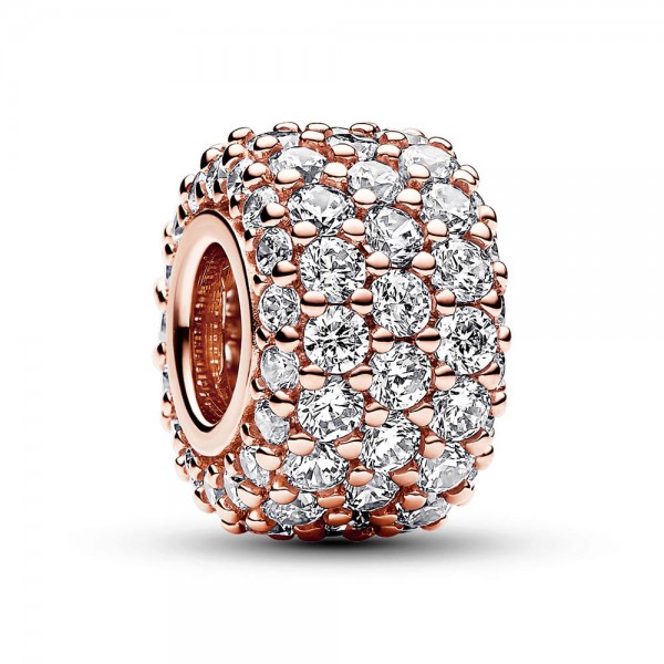 Funkelndes Dreireihiges Pavé PANDORA ROSE Charm 782820C01