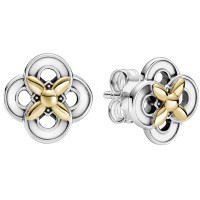 Zweifarbige Blume PANDORA Ohrringe 299349C00 Zweifarbige Blume PANDORA Ohrringe 299349C00