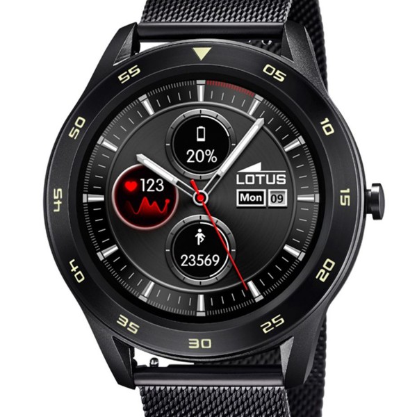 Lotus Smarttime 50010-1 Smartwatch in Schwarz mit Wechselband und Ladekabel