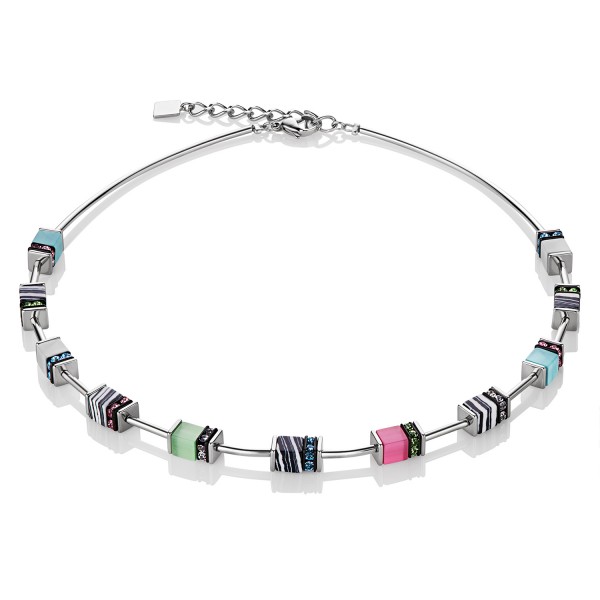 Coeur De Lion Geo Cube Collier Malachit multicolor pastell 4794101522