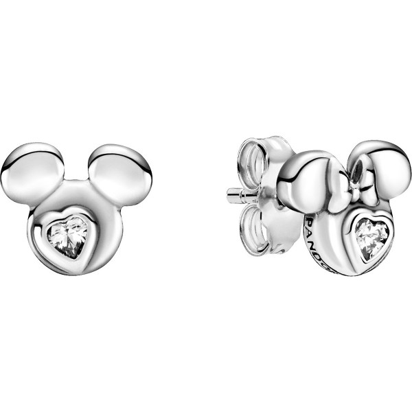 Disney Micky Maus &amp; Minnie Maus Silhouetten PANDORA Ohrringe 299258C01