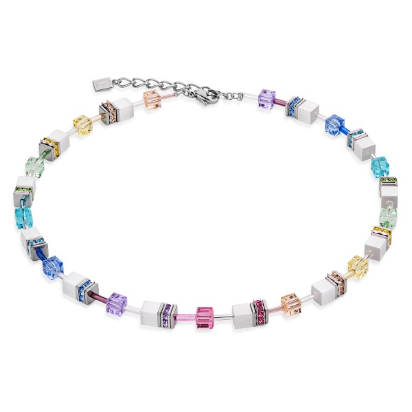 Coeur De Lion Geo Cube Collier Pastell-Weiß 2838101552