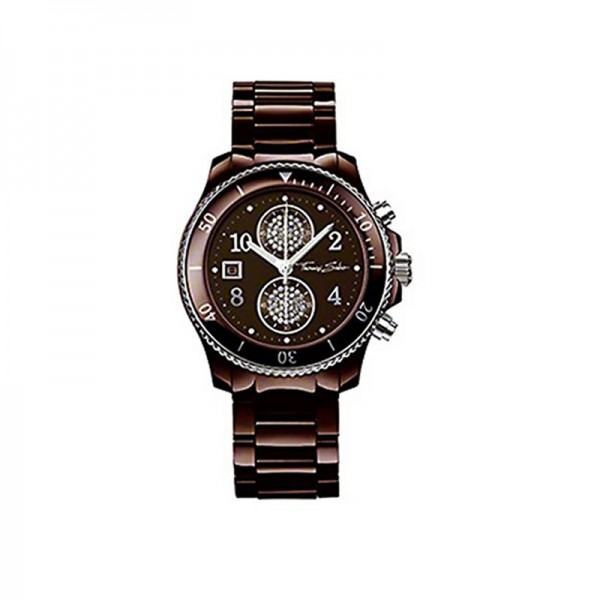 WA0093-238-205-40 Thomas Sabo Damen-Uhr It Girl Chronograph Quarz mit Keramik-Armband