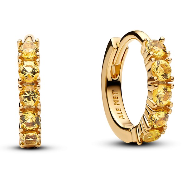 PANDORA Shine Gelbe Creolen-Ohrringe 263849C01