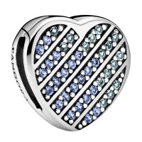 Blauer Pavé-Herz-Clip PANDORA REFLEXIONS 799346C01 Blauer Pavé-Herz-Clip PANDORA REFLEXIONS 799346C01