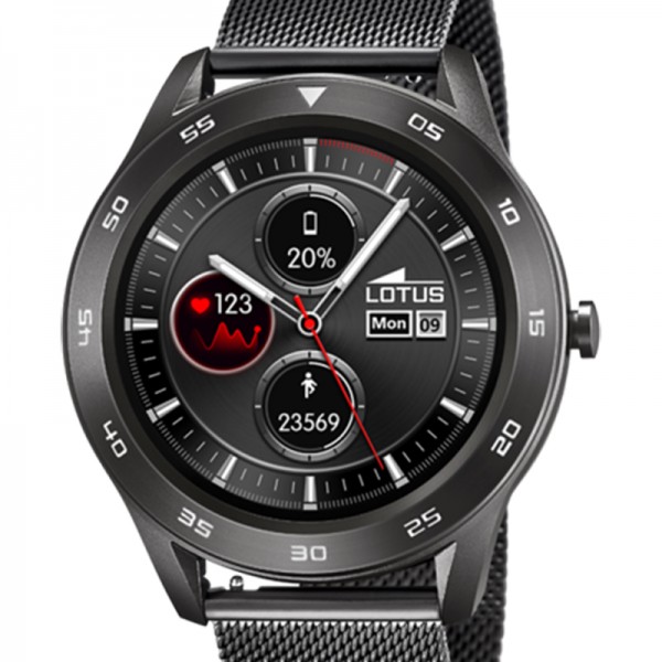 SMARTWATCH Lotus - Armbanduhr - Herren - 50011-1 Schwarz mit Wechselband und Ladekabel