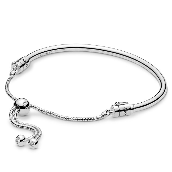 Silber Armreif PANDORA with sliding clasp 597953CZ