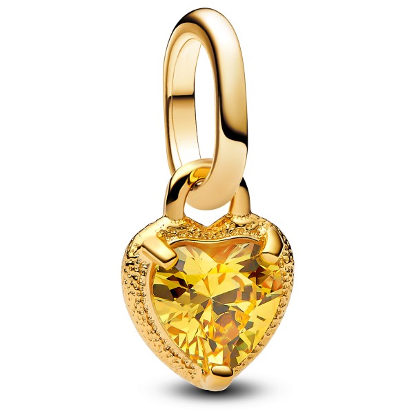 Herz PANDORA SHINE Mini-Charm-Anhänger 14 Karat Vergoldung 763862C01