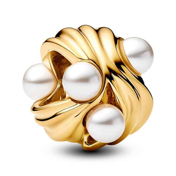 Abstrakter Wellen PANDORA Charm 14 Karat Vergoldung 763915C01