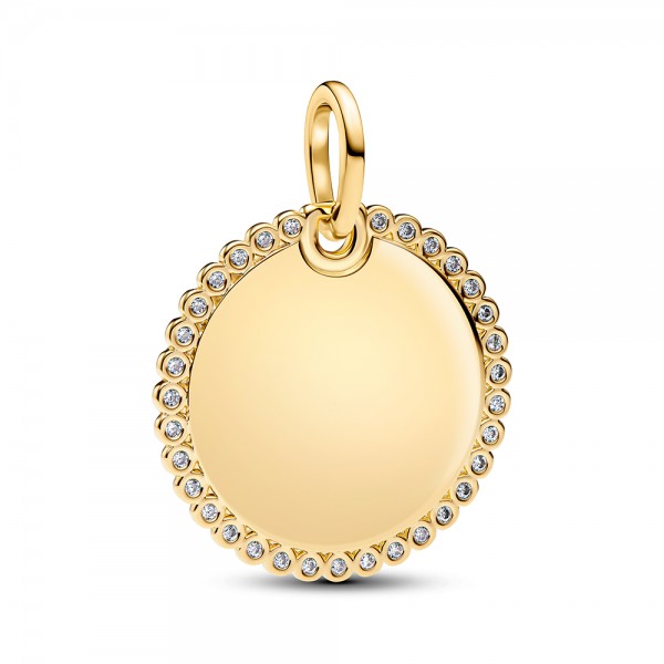 PANDORA SHINE Gravierbarer runder Anhänger364007C01