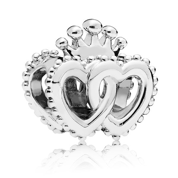 PANDORA Charm Interlocked crowned hearts 797670