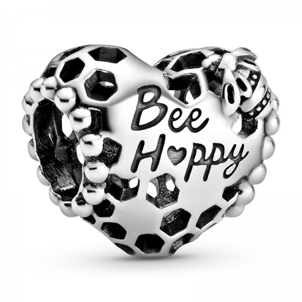 Bee Happy Waben-Herz PANDORA Charm 798769C00
